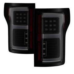 Spyder Black Smoke Light Bar LED Tail Lights | 15-17 Ford F150 (COMPATIBLE WITH REAR BLIND SPOT SENSOR MODEL ONLY)