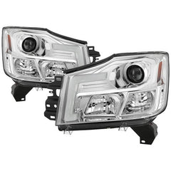 Spyder Signature Version 2 Chrome Projector Headlights | 04-15 Nissan TITAN/04-07 Nissan Armada