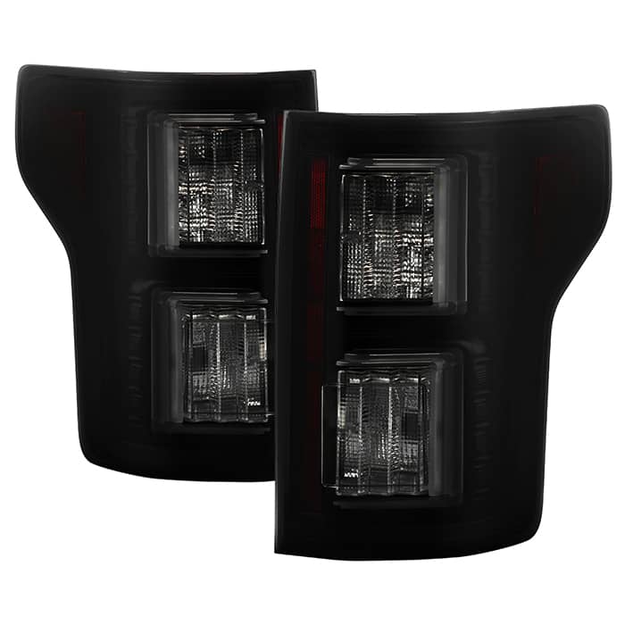 Spyder LED Tail Lights - Black Smoke — 2018-2020 Ford F-150 (5085672)