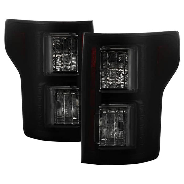 Spyder LED Tail Lights - Black Smoke — 2018-2020 Ford F-150 (5085672)