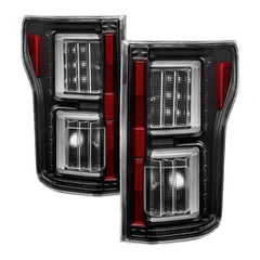 Spyder LED Tail Lights - Black — 2018-2020 Ford F-150 (5085955)