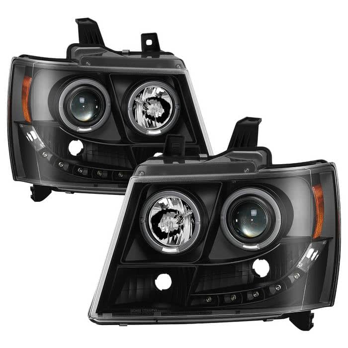 Spyder Phares à projecteur halo à DEL — noir — pour certains véhicules Chevrolet (5085979)