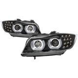 Spyder Projector Headlights - LED Turn Signal - Black