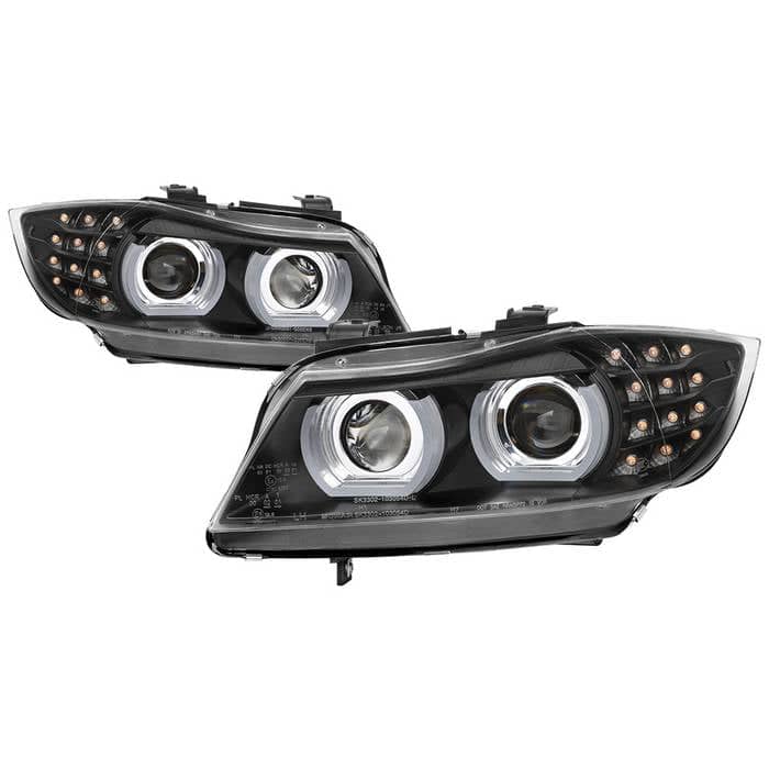 Spyder Projector Headlights - AFS Function Disable - LED Turn Signal - Black