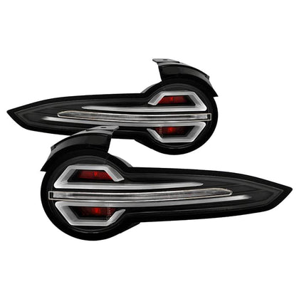 SPYDER BLACK LED TAIL LIGHTS; SEQUENTIAL LED TURN SIGNAL; LED WHITE LIGHT BAR PARKING | 16-23 MAZDA MIATA MX-6