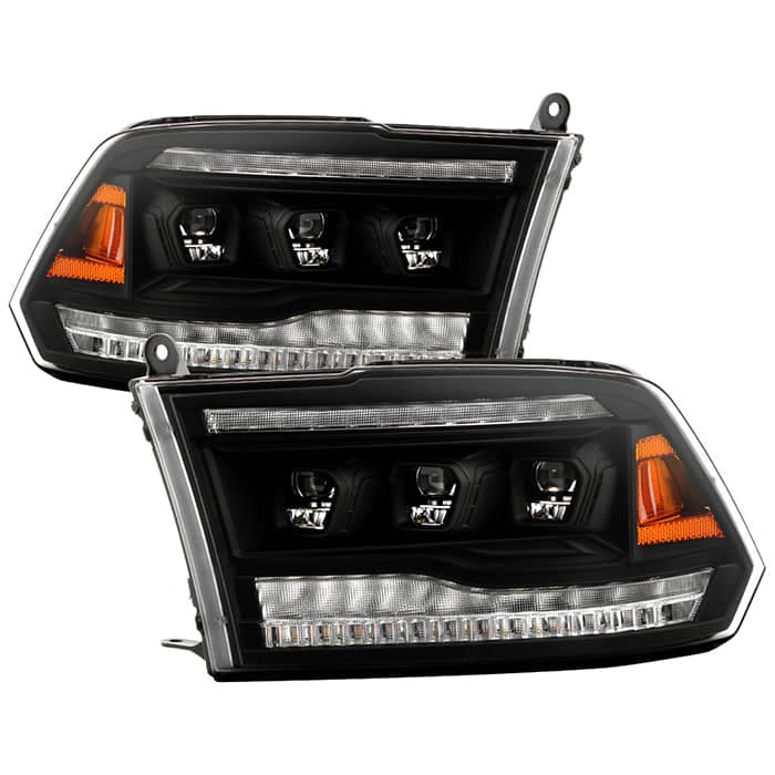 Spyder Apex Black Headlights| 09-10 Dodge Ram 1500/11-18 Ram 1500/2010 Ram 2500/3500/11-19 Ram 2500/3500
