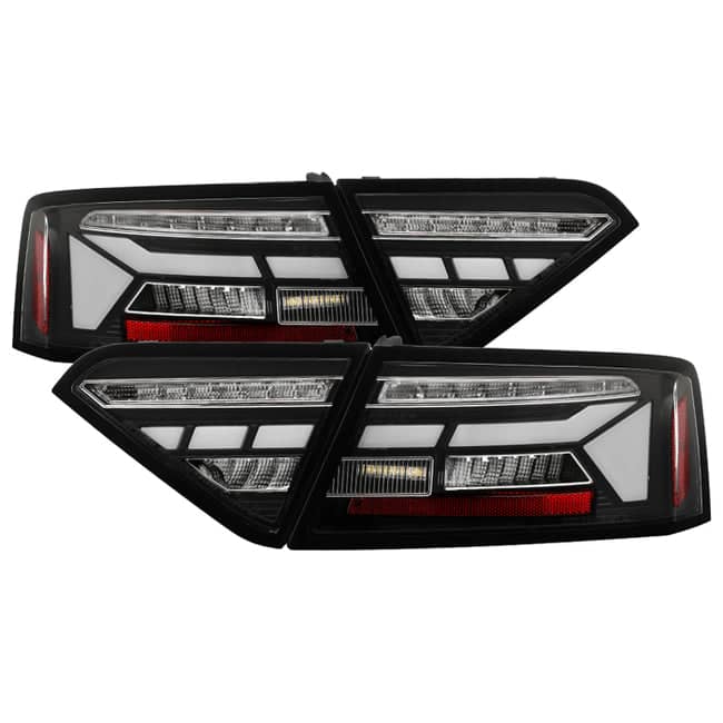 Spyder Apex Black LED Tail Lights (NOT COMPATIBLE WITH FACTORY INCANDESCENT MODEL) | 13-17 Audi A5/S5