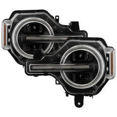 Spyder Apex Black Headlights - Sequential Switchback LED Turn Signal Lights | 21-24 Ford Bronco