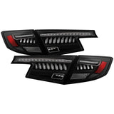 SPYDER APEX BLACK LED TAIL LIGHTS;LED CRYSTAL LIGHT POLES PARKING LIGHTS; SEQUENTIAL LED TURN SIGNAL LIGHTS | 22-24 HOND