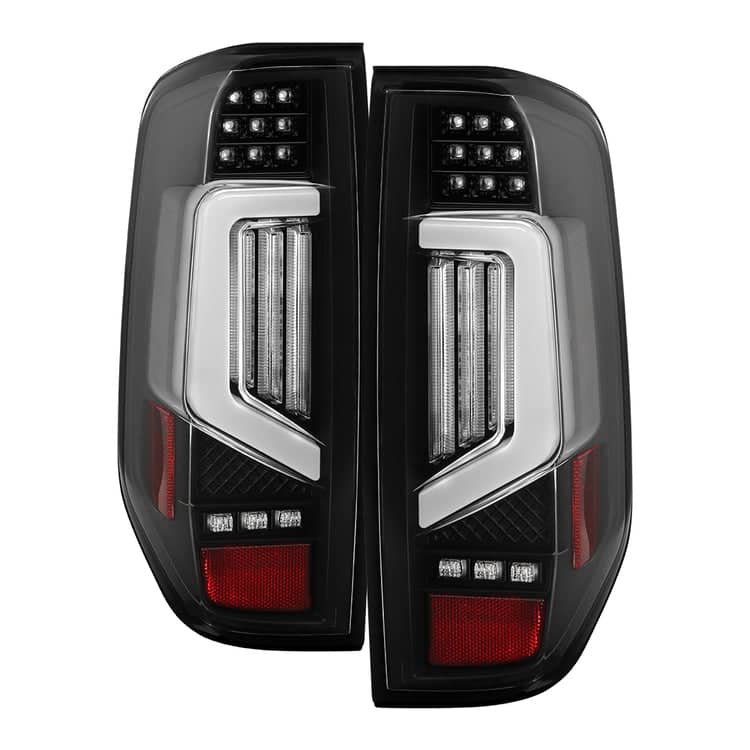 Spyder Apex Black LED Tail Lights - LED Clear Light Bar Parking Lights | 05-21 Nissan Frontier