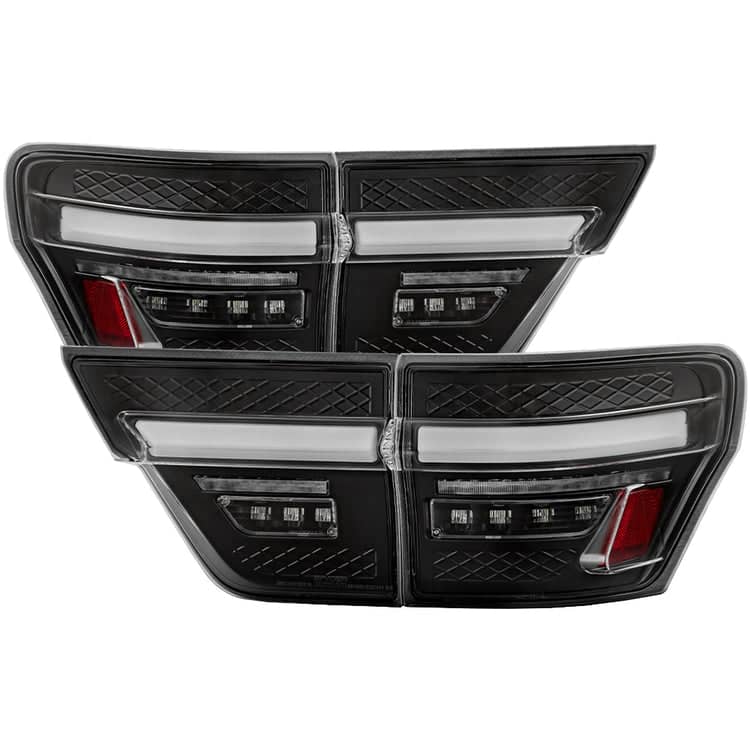 Spyder Apex Black LED Tail Lights - LED White Light Bar Parking Light | 11-13 Jeep Grand Cherokee