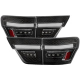 SPYDER APEX BLACK LED TAIL LIGHTS; LED WHITE LIGHT BAR PARKING LIGHT | 11-13 JEEP GRAND CHEROKEE