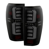 SPYDER APEX BLACK SMOKE LED TAIL LIGHTS; LED WHITE LIGHT BAR PARKING LIGHT | 19-20 GMC SIERRA 1500