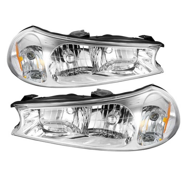 Spyder Crystal Headlights - Chrome — 1998-2000 Ford Contour (9025396)