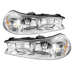 Spyder Crystal Headlights - Chrome — 1998-2000 Ford Contour (9025396)