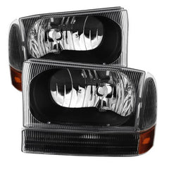 Spyder Crystal Headlights With Bumper Lights - Black
