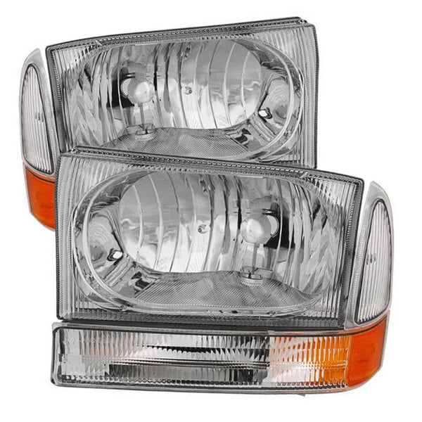 Spyder Crystal Headlights With Bumper Lights - Chrome