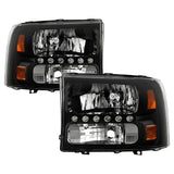 Spyder 1PC Headlights with LED - Black