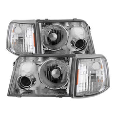 Spyder Projector Headlights With Corner Lights - Chrome