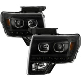 Spyder Projector Headlights - LED Halo - Black (9032226)