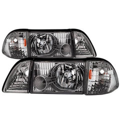 Spyder OEM style Headlights with Corner Parking Lights 6pcs Amber - Chrome