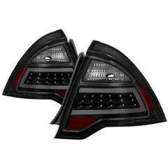 Spyder Light Bar LED Tail Lights - Black Smoked — 2010-2012 Ford Fusion (9041662)