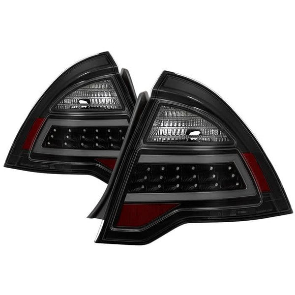 Spyder Light Bar LED Tail Lights - Black Smoked — 2010-2012 Ford Fusion (9041662)