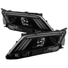 Spyder Projector Headlights - Light Tube DRL - Black Smoked