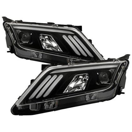 Spyder Projector Headlights - Light Tube DRL - Black (9041778)