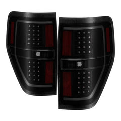 Spyder Light Bar LED Tail Lights - Black Smoked — 2009-2014 Ford F-150 (9042195)