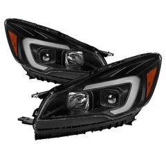 Spyder LED Light Bar Projector Headlights - Black — 2013-2016 Ford Escape (9042904)