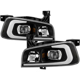 XTUNE BLACK PROJECTOR HEADLIGHTS W/LIGHT BAR | 2006-2010 DODGE CHARGER