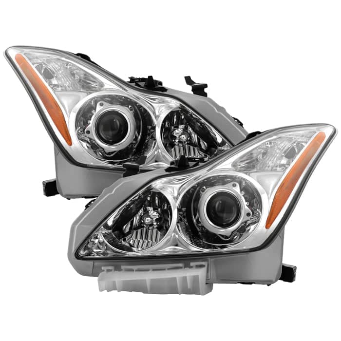 Spyder Xtune Akkon Chrome OEM Style Headlights | 2008-2015 Infiniti G37/Q60 Coupe