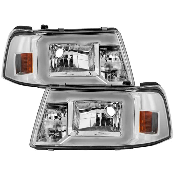 Spyder Xtune Akkon Chrome LED Light Bar Headlights 2IN1 W/Corner Lights | 2001-2011 Ford Ranger
