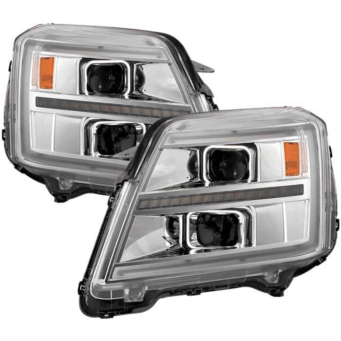 Spyder Xtune Akkon Chrome LED Light Bar Headlights | 2010-2015 GMC Terrain