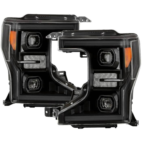 Spyder Xtune Akkon Black LED Light Bar Projector Headights | 2020-2022 Ford S/Duty