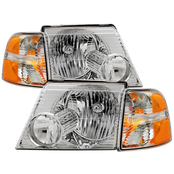 Spyder Xtune OE Chrome OEM Style Headlights W/Corner Signal Lamp | 2002-2005 Ford Explorer