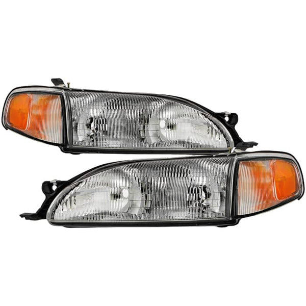 Spyder Phares d'origine Xtune OE avec feu de coin | 1995-1996 Toyota Camry - chrome