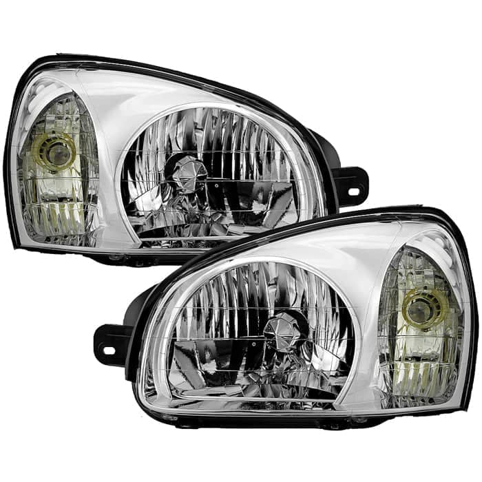 Spyder Xtune OE Chrome OEM Style Headlights | 2001-2003 Hyundai Santa FE (FITS BEFORE 7/14/03)