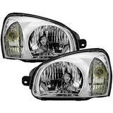 XTUNE OE CHROME OEM STYLE HEADLIGHTS | 2001-2003 HYUNDAI SANTA FE (FITS BEFORE 7/14/03)