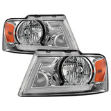Spyder Crystal Headlights Switch Back LED Signal w/DRL - Chrome