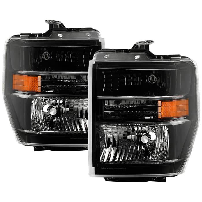 Spyder Xtune Poe Black Crystal Headlights | 2008-2014 E150/E250/2008-2019 Superduty