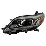 Spyder Gun Metal Housing Projector Headlight - OE Left