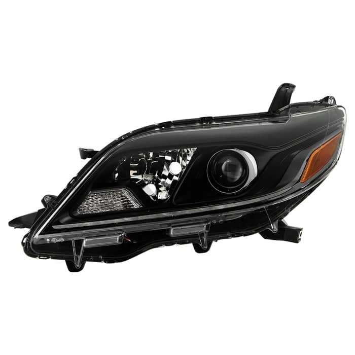 Spyder Black Housing Projector Headlight - OE Black Left