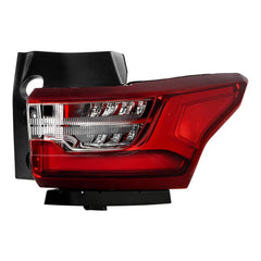 Spyder Xtune Poe Red Clear Outer LED Tail Light | 2018-2021 Chevrolet Traverse Passenger Side
