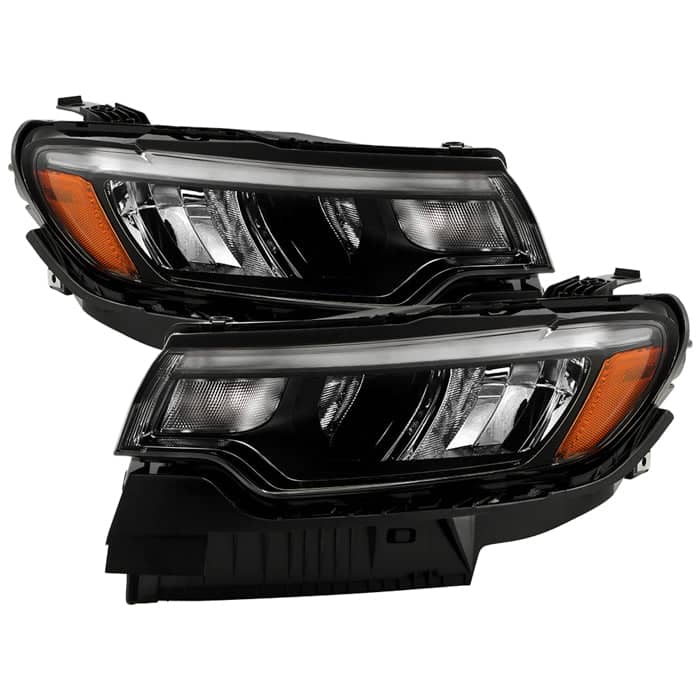 Spyder Xtune Poe LED Black Headlights | 2022-2024 Jeep Compass