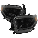 XTUNE BLACK SMOKE SHROUD HEADLIGHTS | 2014-2021 TOYOTA TUNDRA W/SWITCHBACK AMBER SIGNAL