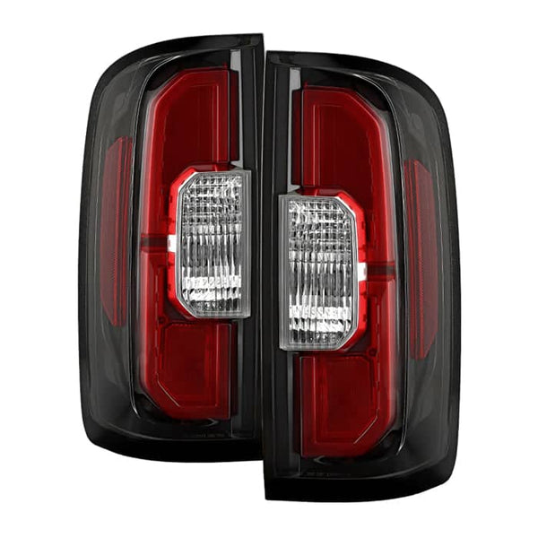 Spyder Xtune Black W/Red Trim LED Tail Lights | 2015-2022 GMC Canyon