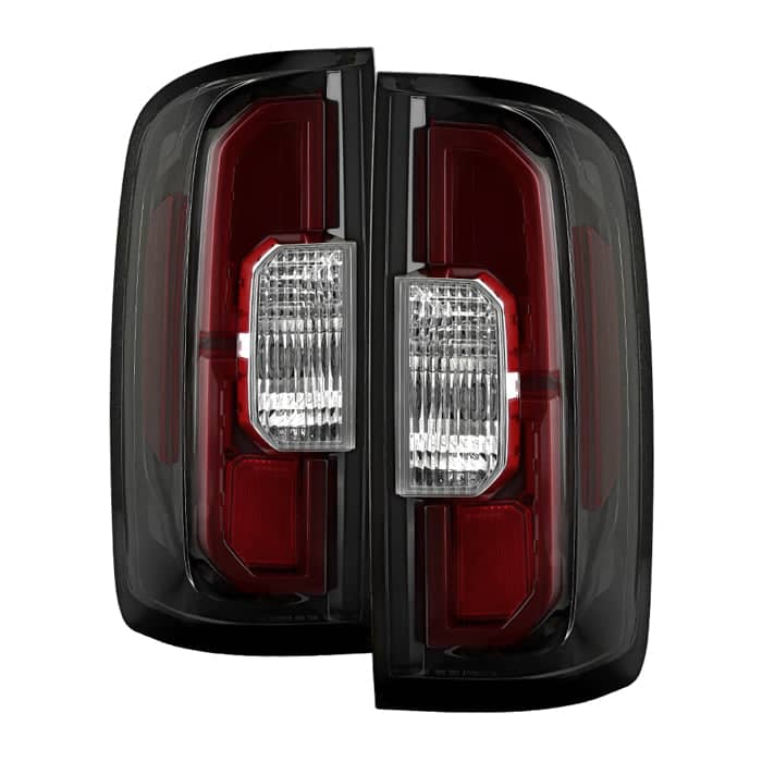 Spyder Xtune Black W/Dark Red Trim LED Tail Lights | 2015-2022 GMC Canyon