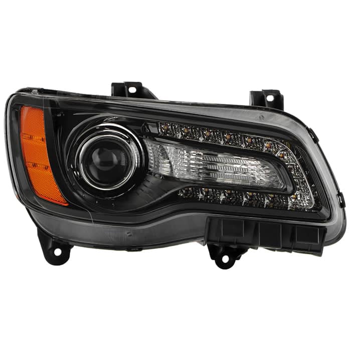 Spyder Xtune Poe Black Bezel Projector Headlight | 2011-2014 Chrysler 300 Passenger Side